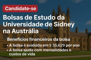 Bolsas de Estudo da Universidade de Sydney na Austrália para Estudantes Internacionais