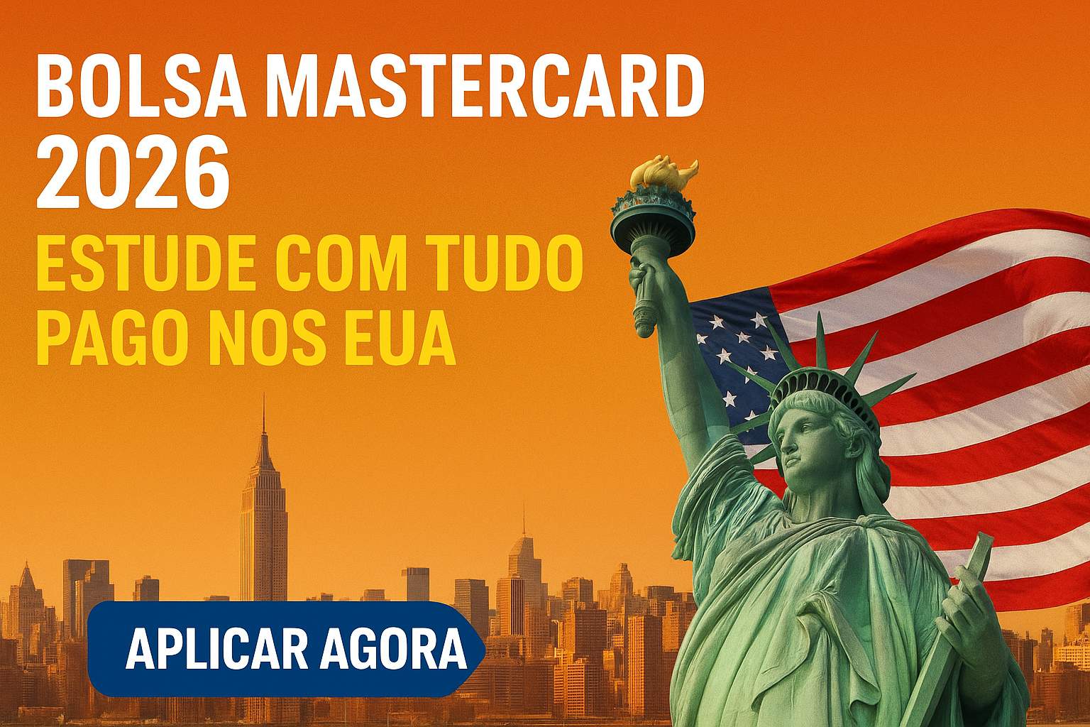 Estude com Tudo Pago nos EUA: Bolsa MasterCard da Universidade Estadual do Arizona 2026