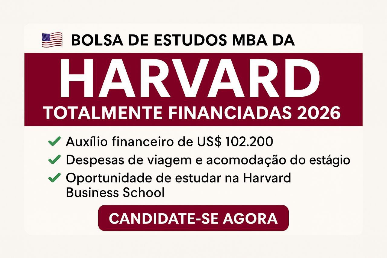 Bolsa de estudos MBA da Universidade Harvard 2026 Totalmente financiadas